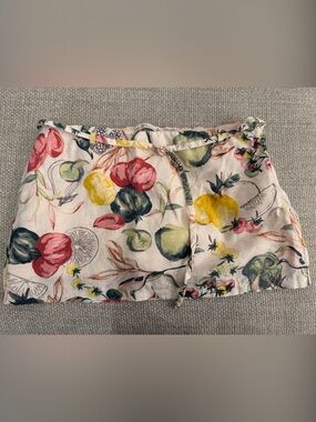 Abercrombie & Fitch Tomato Garden Mini Skort 100% Linen Exterior